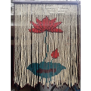  Rèm hạt gỗ Hoa Sen Rèm nghệ thuật che cửa chính rèm cửa phong thủy gỗ bồ đề | HS01 