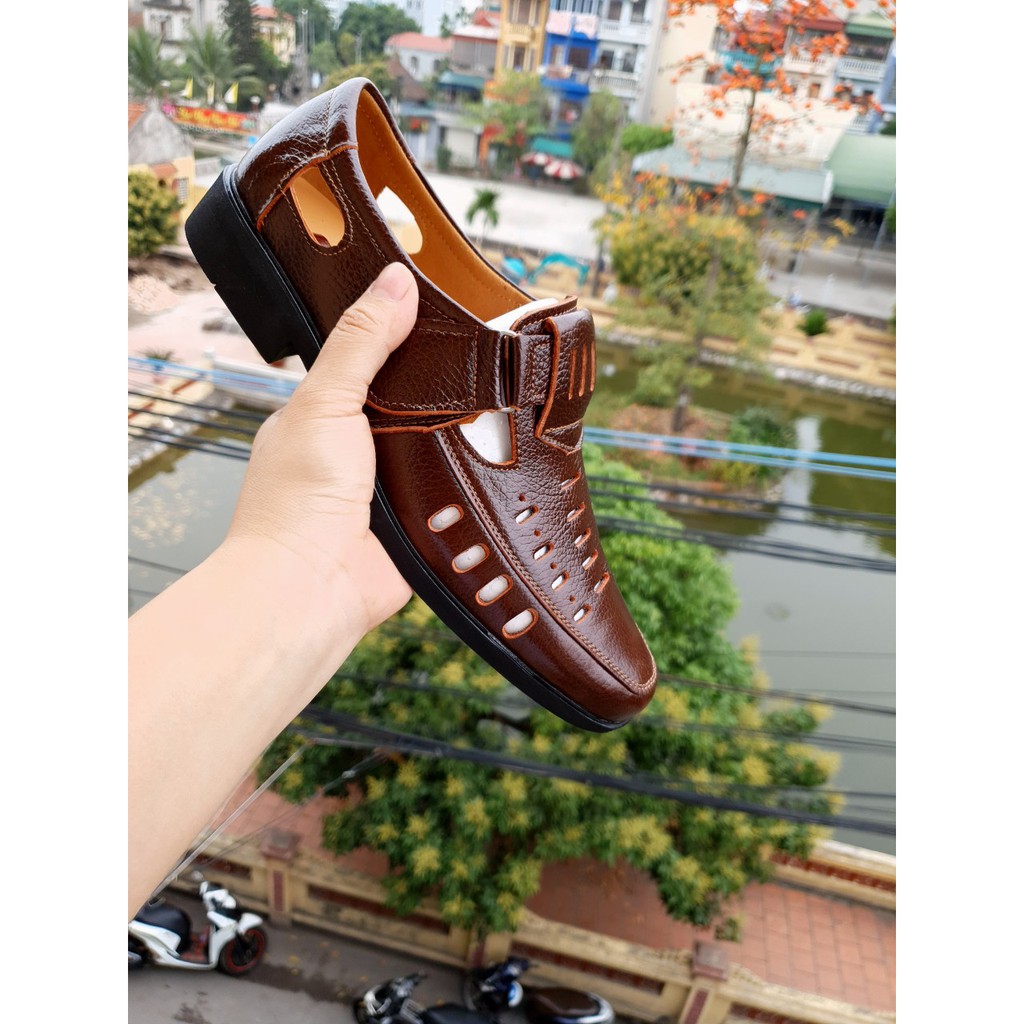 Giày lười nam, giày Rọ Nam Da Bò Cao Cấp Đế Khâu Đi Mùa Hè Thoáng Mát Êm Ái Thoái Mái Tự Nhiên - Bảo Hành 24 Tháng
