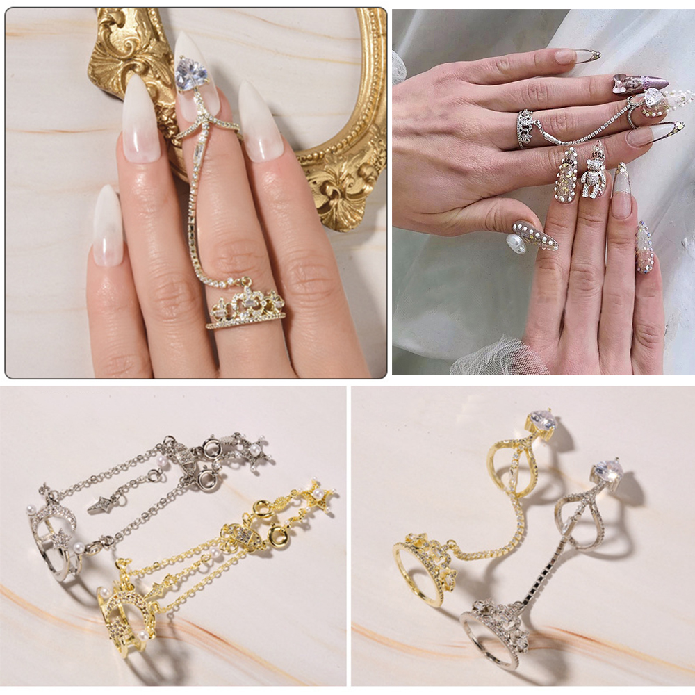 Nhẫn kim loại đính đá lấp lánh thời trang dành cho nữ