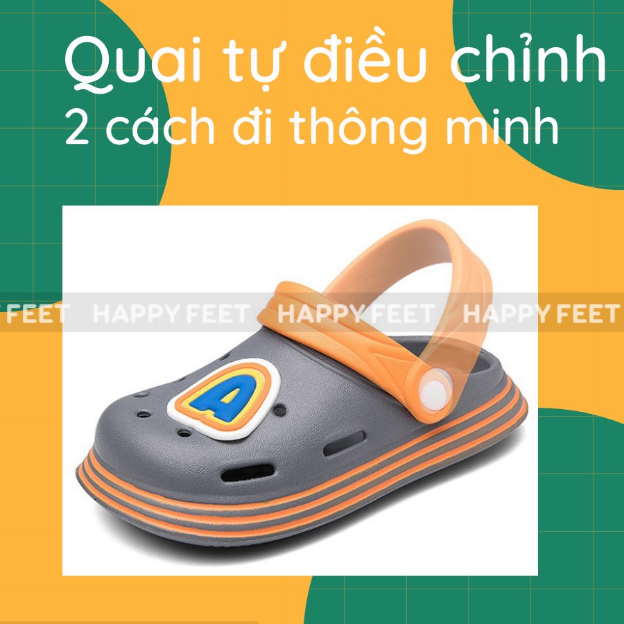 Dép sục trẻ em siêu nhẹ chống trơn trượt Happy Feet 2025