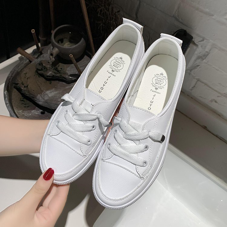 [Mã 44LIFESALE giảm 10% đơn 99K] Sẵn - Giày slip on màu trắng, be siêu xinh dễ mang