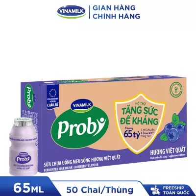 THÙNG 50 CHAI SỮA CHUA UỐNG PROBI VIỆT QUẤT 65ML