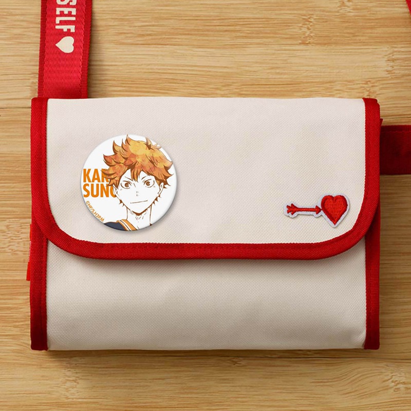 1 huy hiệu tròn họa tiết hoạt hình Haikyuu