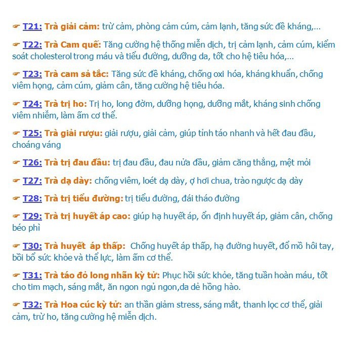 💥  TRÀ THẢO MỘC TRÀ HOA KHÔ NHIỀU MẪU