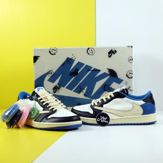 Giày Thể Thao Air Jordan 1 Low Travis Scott Fragment Cổ Thấp Màu Xanh đen Siêu Đẹp Phù Hợp Mọi Dịp Clever Man Store