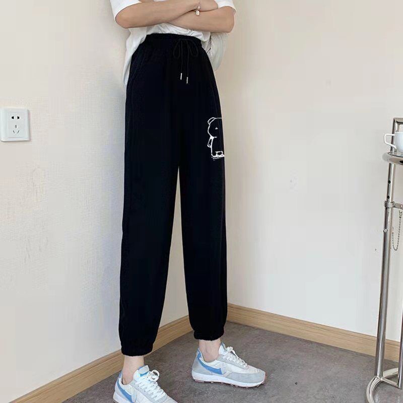 Quần jogger CUTE BEAR chất da cá Quần jogger Unisex ống bó cá tính hot trend - GEN_ZOO