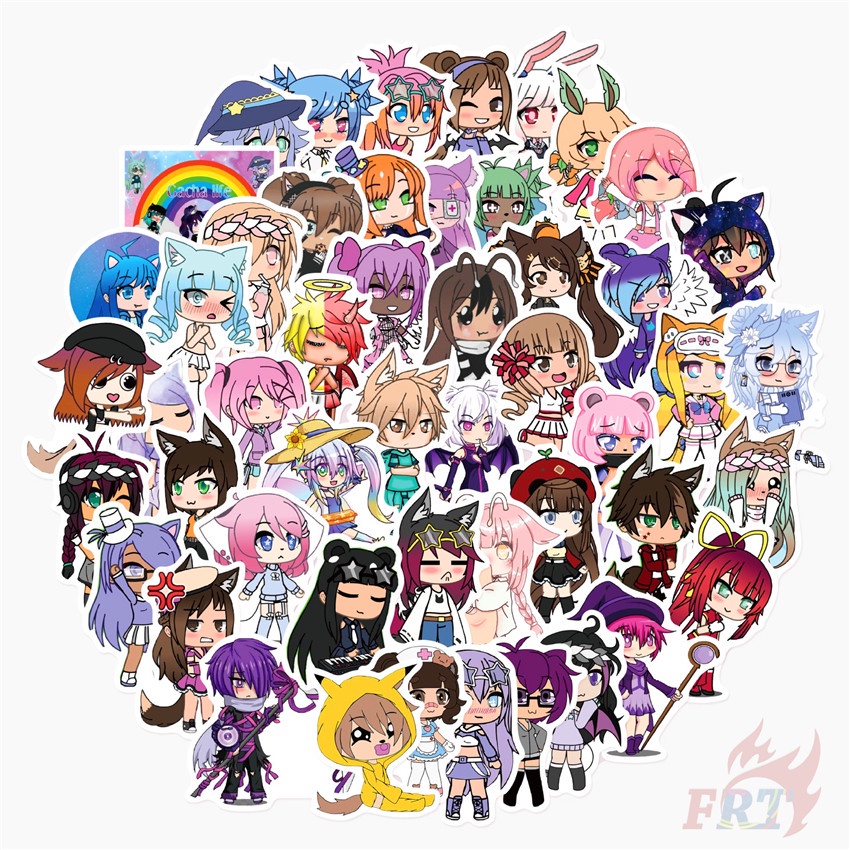 100 chiếc/ bộ hình dán Doodle Gacha Life Series A ACGN Games chống thấm nước thời trang tự làm