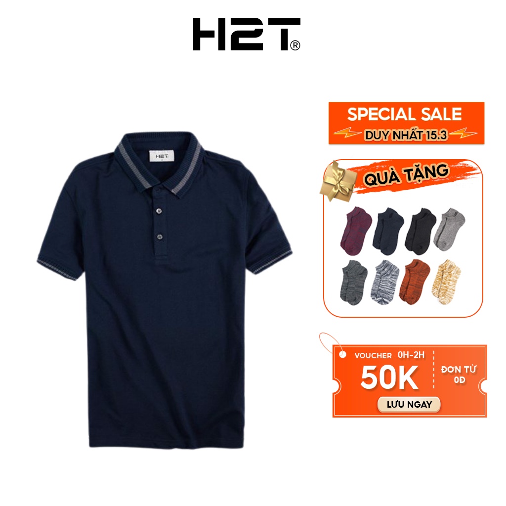 Áo Phông Polo Nam Basic H2T - Form Slim Fit tôn dáng 1074