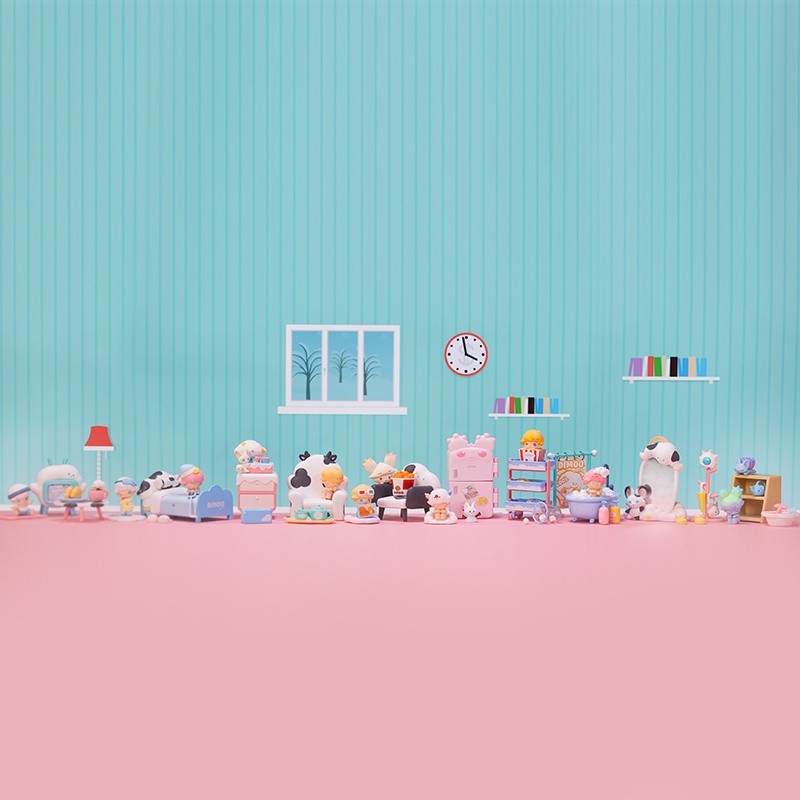 POP MART Mô Hình Búp Bê DIMOO Homebody Series Trang Trí