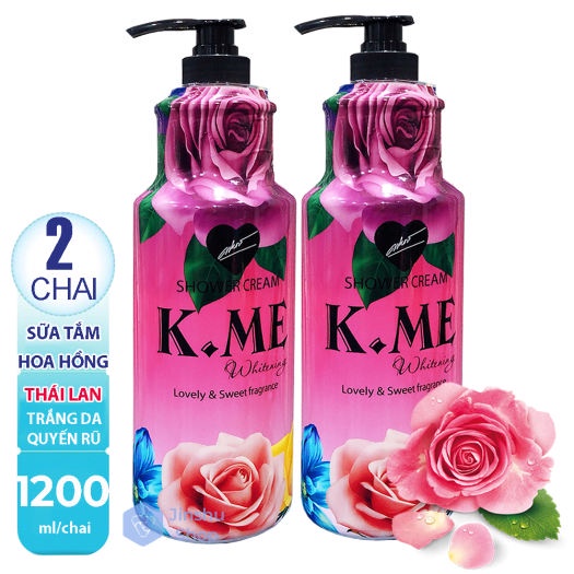 [CHUẨN THÁI] SỮA TẮM HƯƠNG HOA HỒNG - K.ME Thái Lan Dung Tích 1200ml (Date: 36 tháng)