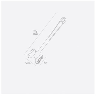 Búa đập thịt 2 đầu inox - 22x5.5cm