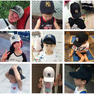 Mũ lưỡi trai thêu chữ NY dễ thương cho bé trai từ 3 đến 5 tuổi