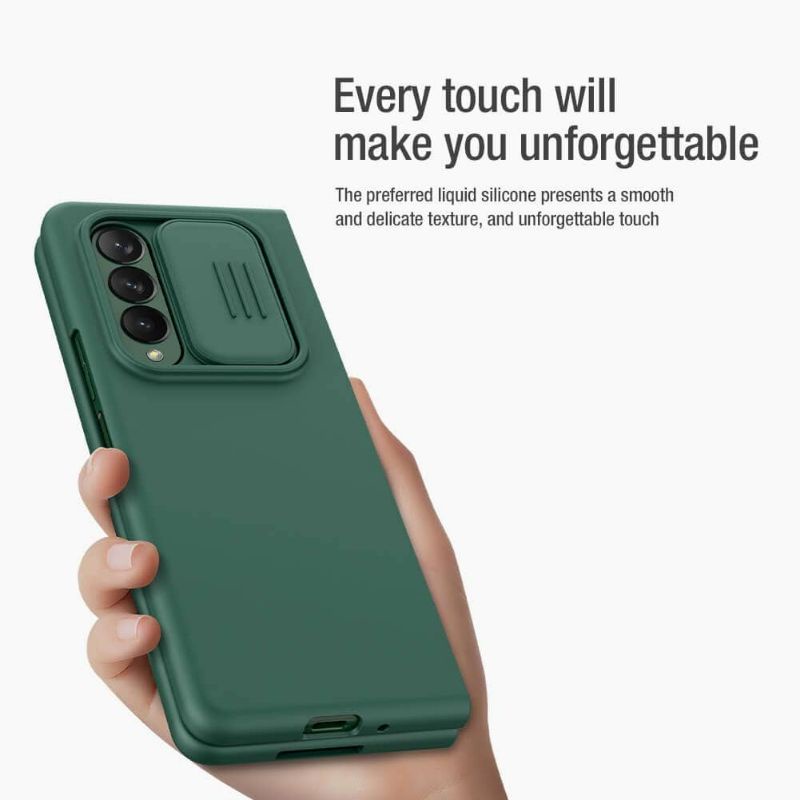 Ốp lưng Z FOLD 3 5G / Z Fold 4 silicon từ tính CamShield Silky chính hãng NILLKIN Thiết kế nắp trượt bảo vệ camera