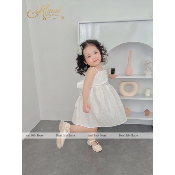 Váy công chúa Tina trắng cho bé gái HOMI BABY HOUSE đầm công chúa tina trắng cho bé dự tiệc dạo phố