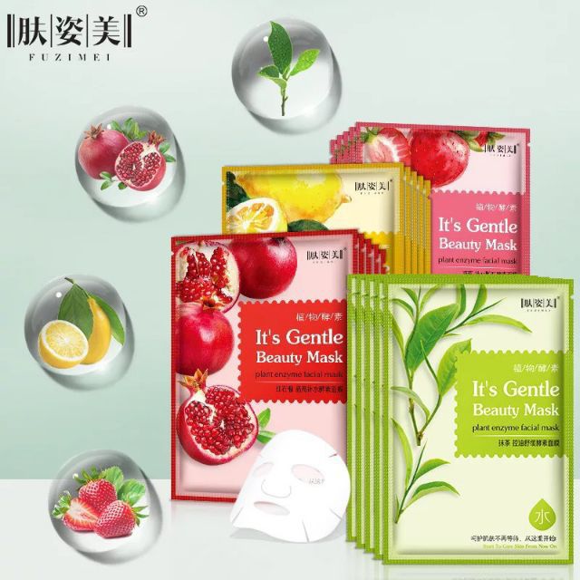 Mặt nạ trà xanh, lưu, táo, cam của Fuzimei