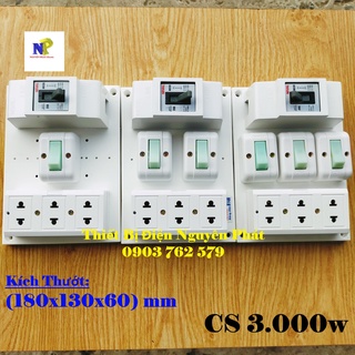 Taplo Điện Nival Kèm Attomat 20A 1 2 3 Công Tắc