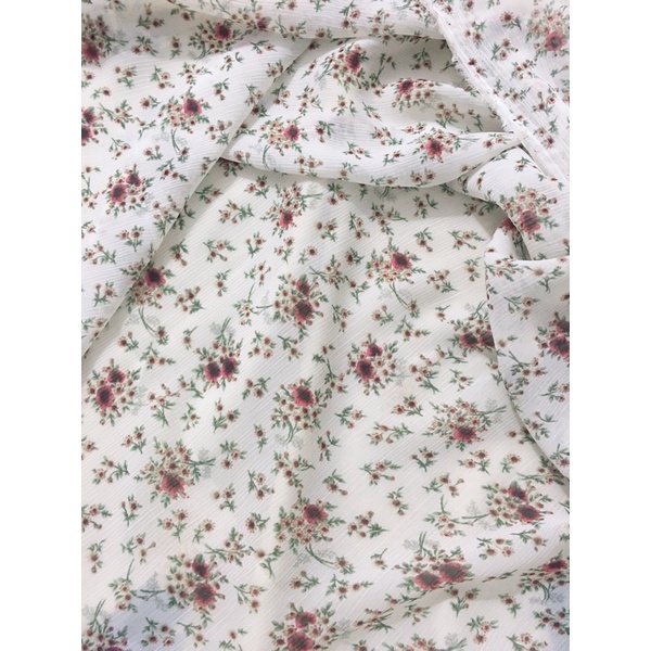 Voan gân/ chiffon gân