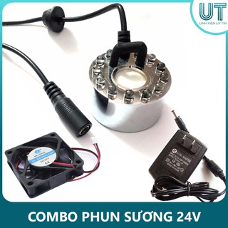 Combo động cơ phun sương tạo hơi nước 12 led - 24v