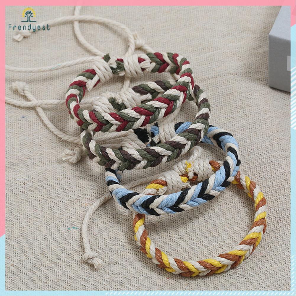 Vòng đeo tay bện dây thủ công nhiều màu sắc