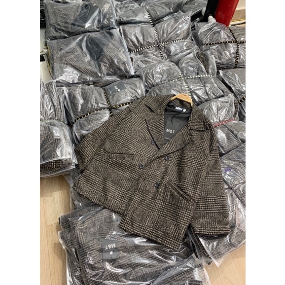 [Hàng chuẩn] Áo dạ kẻ Hàn Quốc lỡ form rộng, Áo dạ vest kẻ form lỡ cực xinh -hinhin | BigBuy360 - bigbuy360.vn