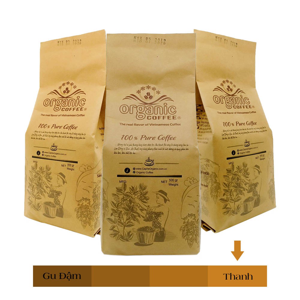 500 Gram 100% Arabica Bột Cà Phê Nguyên Chất Dành Cho Pha Phin Tuyệt Vời - Cà Phê Ngon Cao Cấp Từ Đà Lạt Organic Coffee