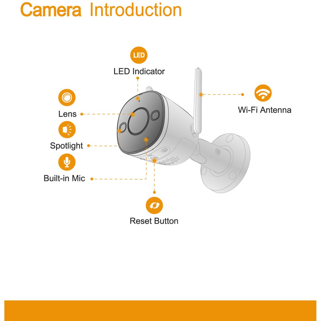 Camera Quan Sát Dahua imou Bullet 2 1080P Wi-Fi Đủ Màu Bảo Mật IP67 Ghi âm Thanh Chống Thời Tiết H.265 Onvif