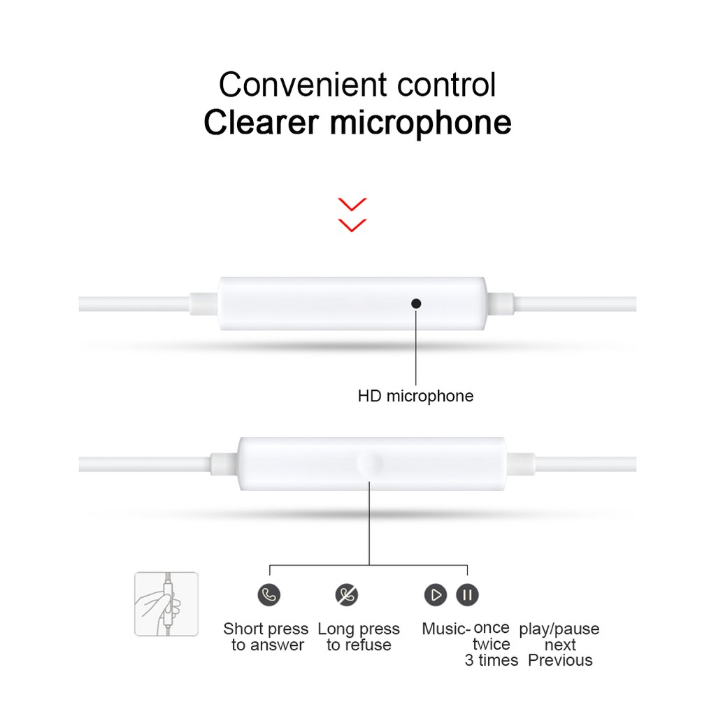 OPPO Tai Nghe NhéT Tai MH135 3.5mm VớI Mic ChấT LượNg Cao Cho ĐiệN ThoạI FIND X R15 Pro Reno 10 3 Pro