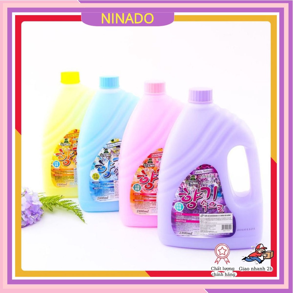 Nước Xả Vải Sandokkaebi Hàn Quốc thơm mát mềm mại sợi vải can 2.1L