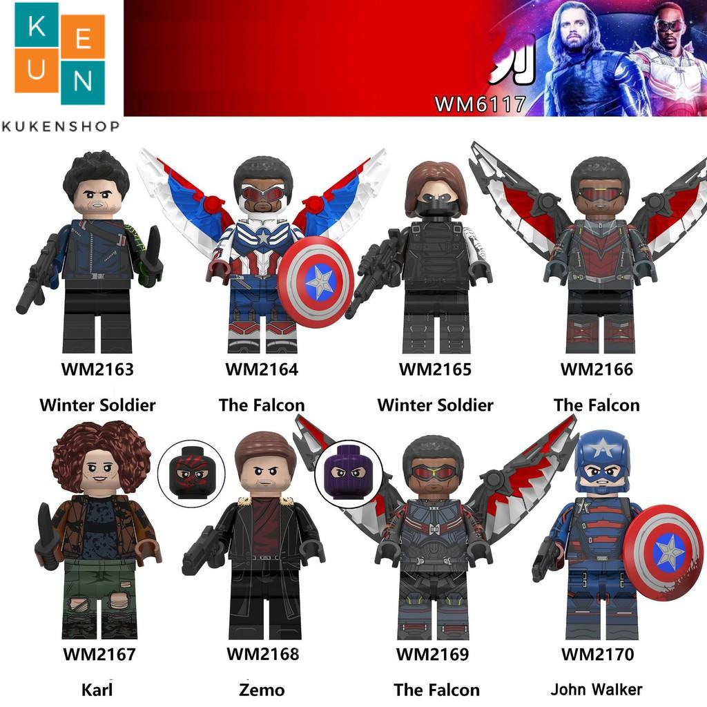 Minifigures Các Mẫu Nhân Vật Marvel DC Winter Soldier Falcon Mẫu Mới Ra Siêu Đẹp WM6117