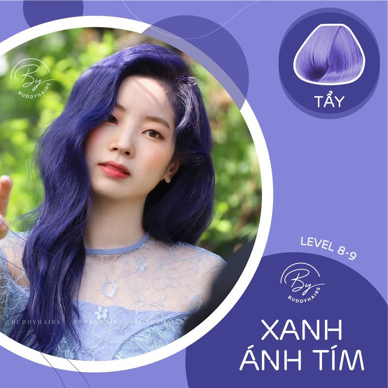 Thuốc nhuộm tóc màu Xanh ánh tím / Navy Blue được tặng kèm 1 Thuốc tẩy tóc của Buddyhairs, Buddy.hairs