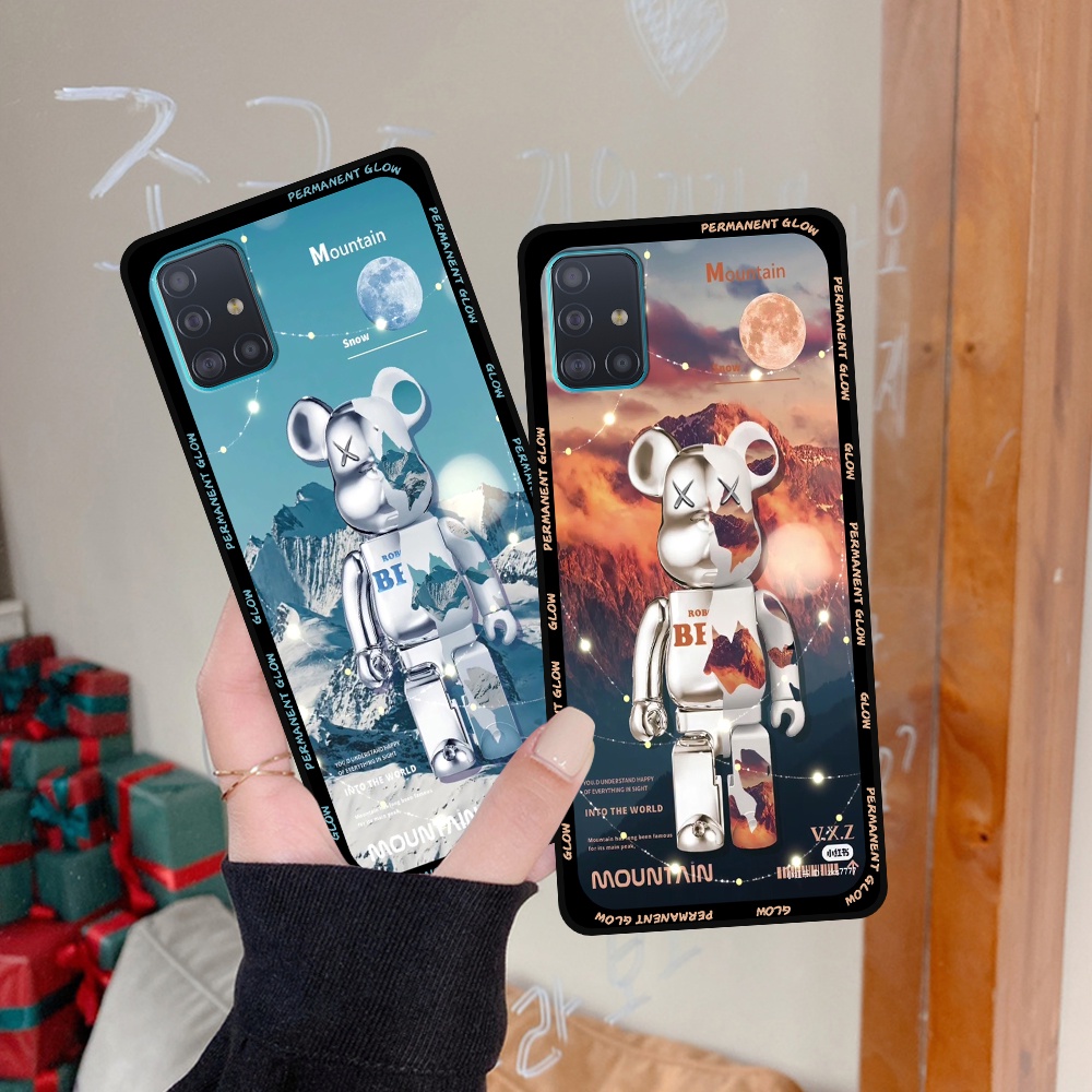 Ốp lưng Samsung A31 / A51 / A71 / M51 in hình họa tiết Mountain, Be@rbrick dễ thương (T13 - T18)