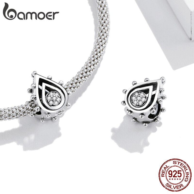 Phụ Kiện Hạt Charm Bamoer Bằng Bạc 925 Scc1723 Hình Hoa Sen Xinh Xắn