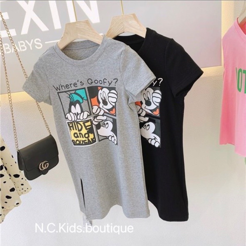 Váy mickey xẻ tà cho bé gái 10-20kg