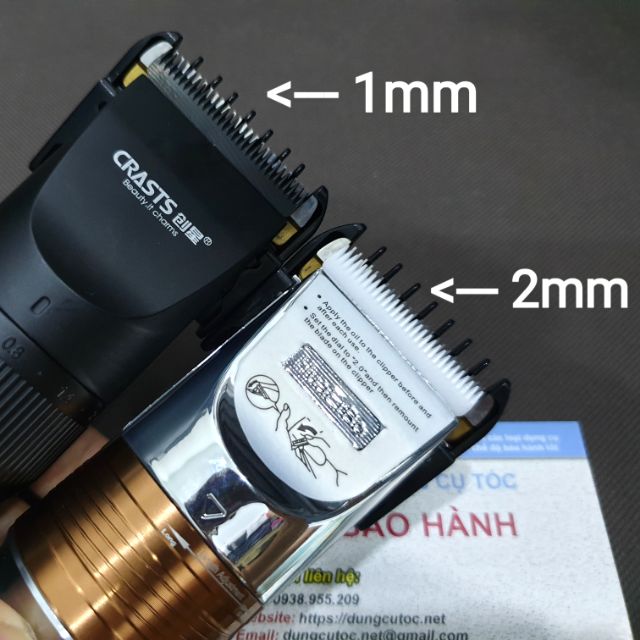Cữ 1mm Và 2mm Cho Tông Đơ Pin Sạc Các Loại. Bộ 2 Cữ Nhựa Lắp Tông Đơ Loại Tốt.