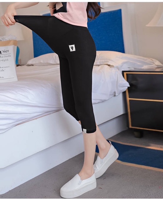 legging lửng BẦU mèo mềm mát - co dãn 4 chiều tối đa- mặc cực thoải mái và dễ chịu