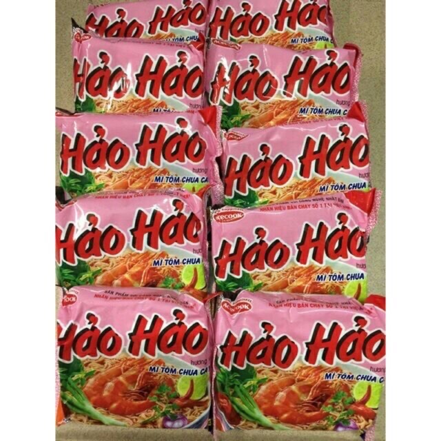 Combo 10 gói mì hảo hảo tôm chua cay