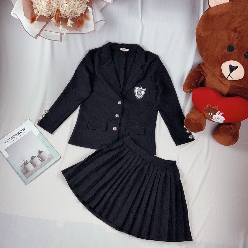 [Mã WASTCOOL giảm 15% tối đa 50K đơn 99K] Sét áo vest + chân váy xếp ly ( có quần trong) | BigBuy360 - bigbuy360.vn