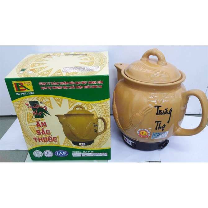 Ấm sắc thuốc Trường Thọ BA-1188 (5 Lít) màu vàng.