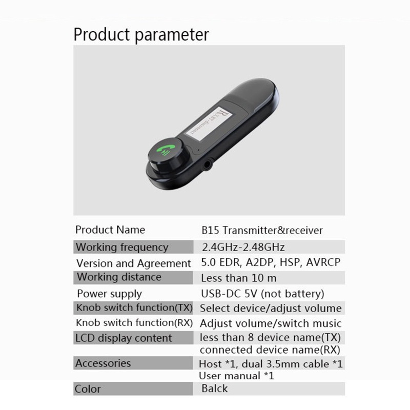 Usb Thu Phát Tín Hiệu Âm Thanh Không Dây Shas BT5 1 Cho Xe Hơi