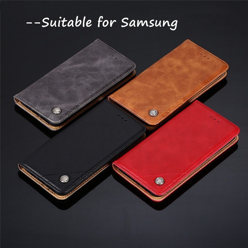 Samsung Galaxy A12 Phone Case Samsung A32 A72 A52 A42 A02 A02S Luxury Flip Retro Wallet Leather Protective Cover