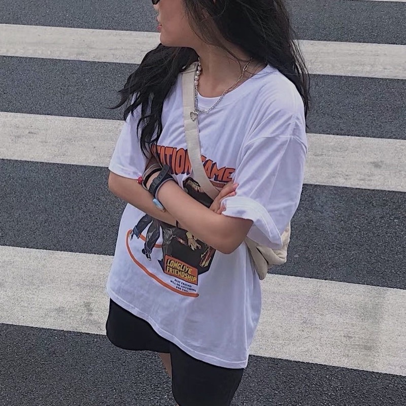 Áo thun chuẩn Nelly cotton dáng rộng form unisex nam nữ đều mặc được