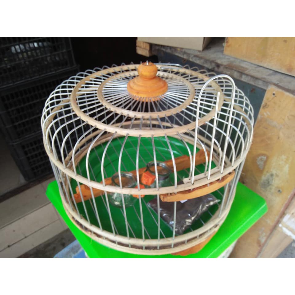 Lồng chim cu gáy kèm phụ kiện size 30 và 36 cm