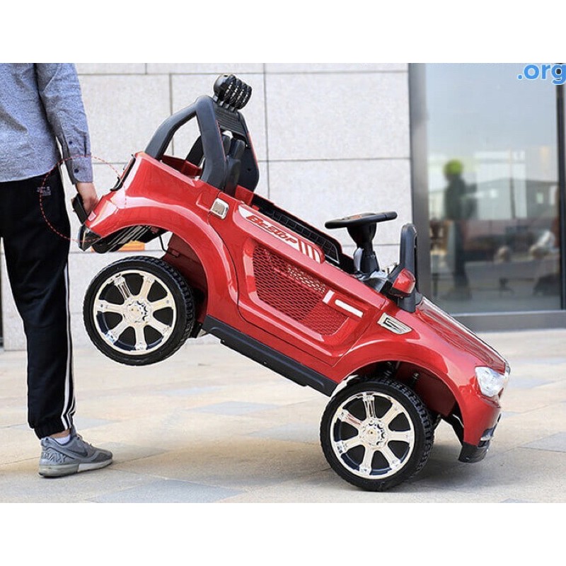 Ô tô điện trẻ em kiểu dáng BMW-S9088 bánh cao su ghế da 4 động cơ