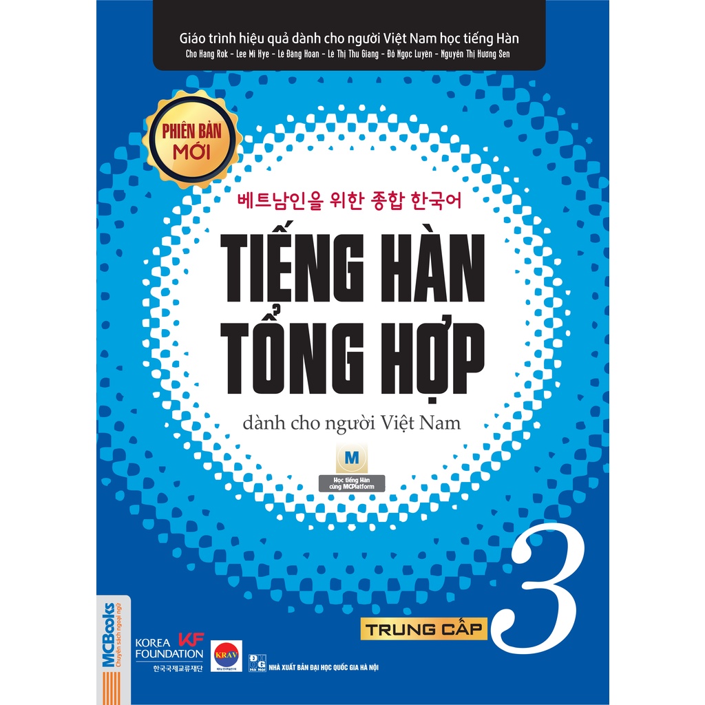 Sách - Giáo trình tiếng hàn tổng hợp dành cho người Việt Nam Trung cấp 3 bản 1 màu