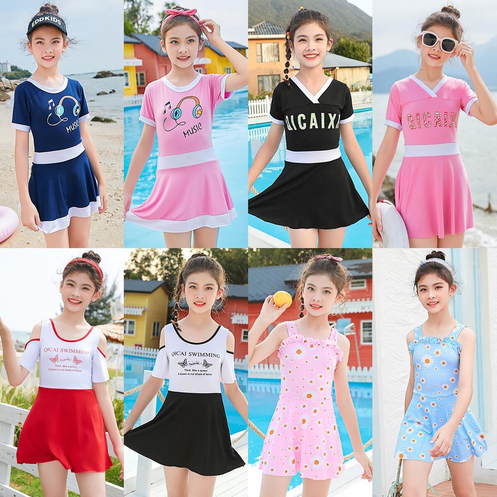 Bộ Đồ Bơi Một Mảnh Thời Trang Mùa Hè Cho Bé Gái 3-12 Tuổi