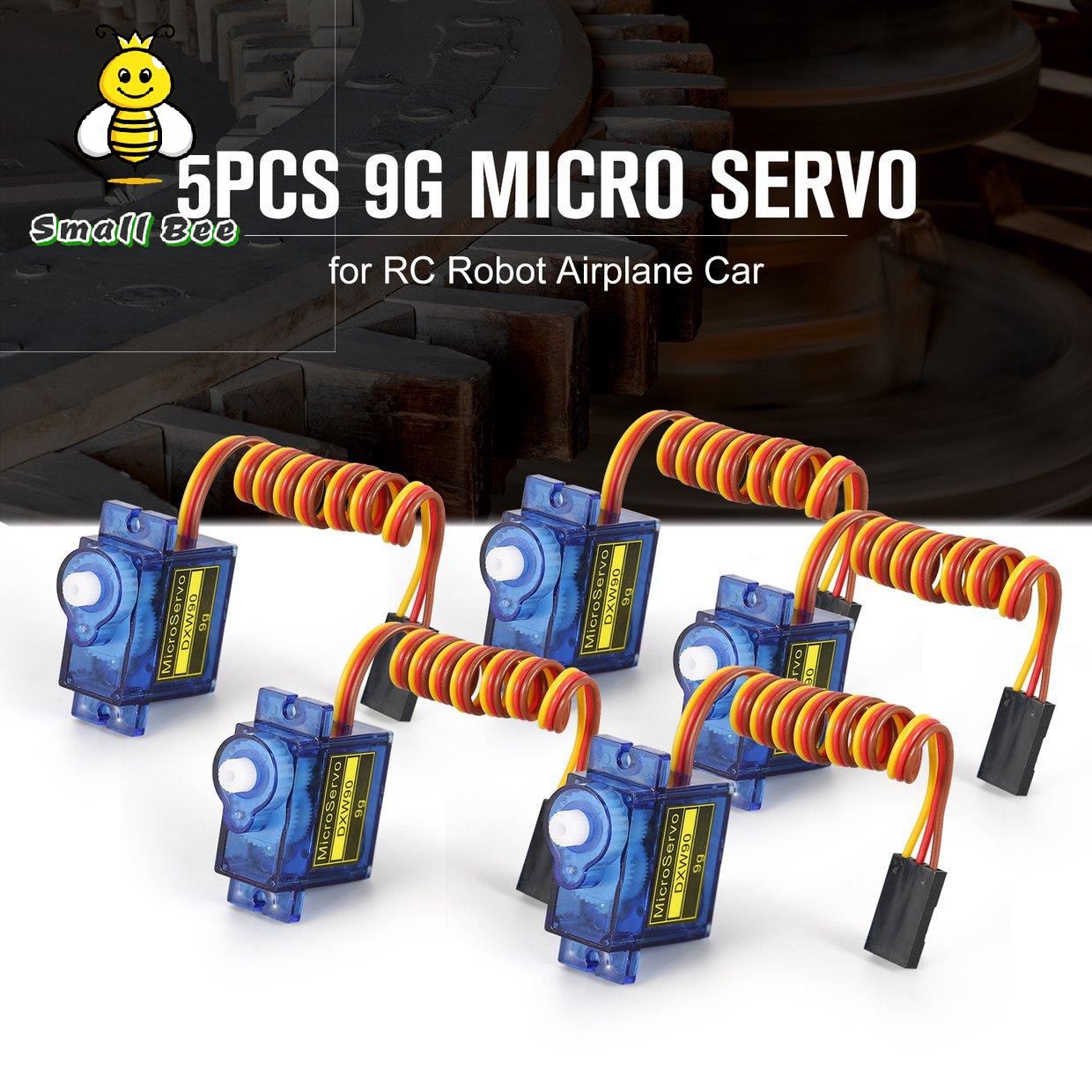 RC Set 5 Động Cơ Servo 9g Micro Cho Đồ Chơi Điều Khiển Từ Xa