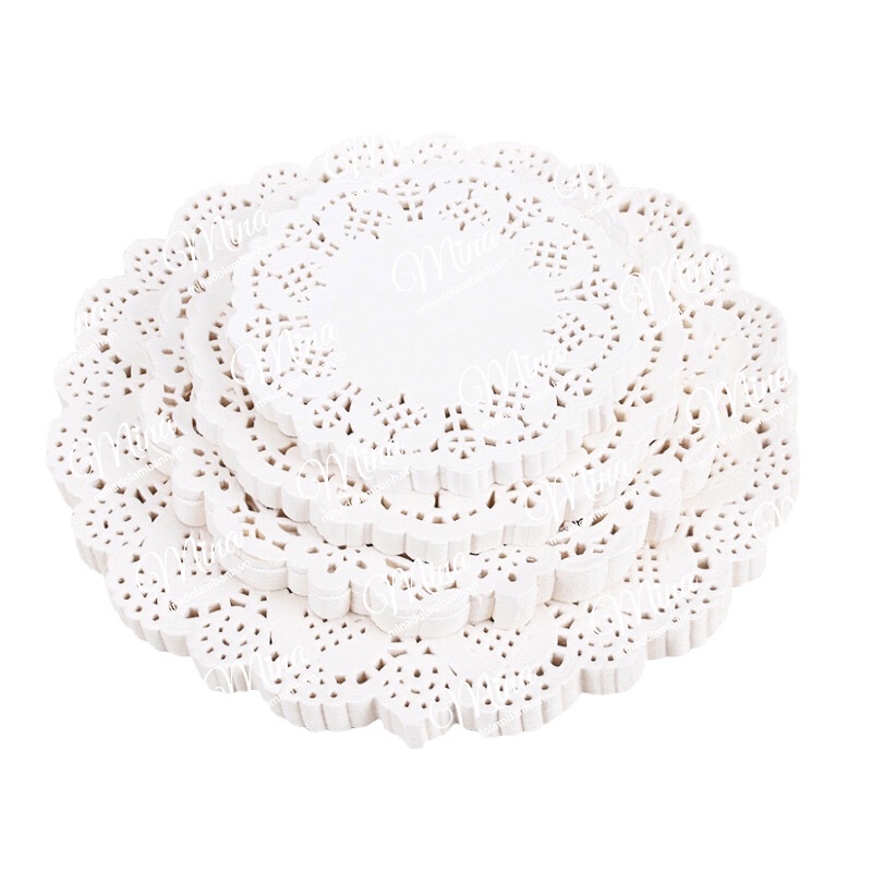Giấy Ren trang trí bánh nhiều size - 140 tờ
