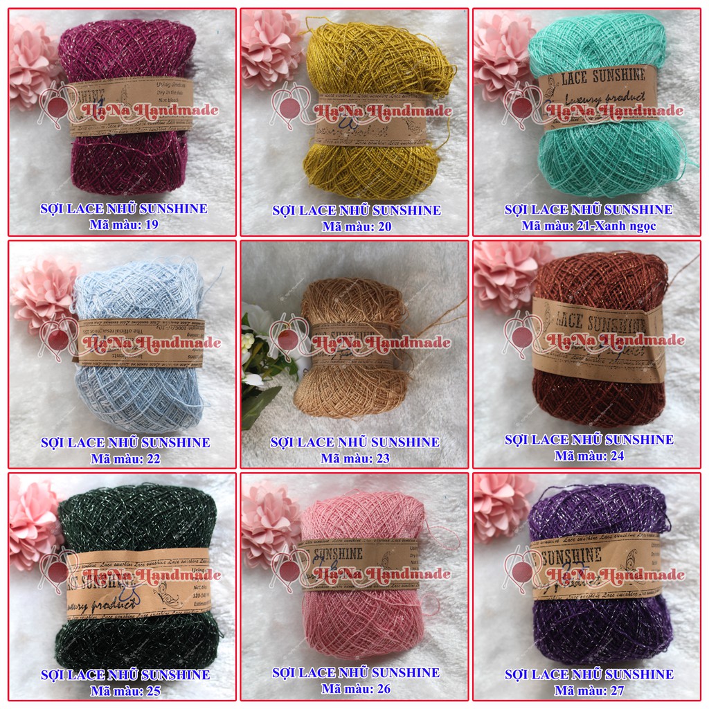 Lace Nhũ Sunshine (38k/cuộn/~100g)