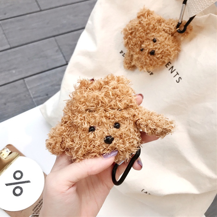 Ốp Airpods 1/2/3/Pro Chó Bông Teddy, Case Airpods dễ thương - Mã TSN338