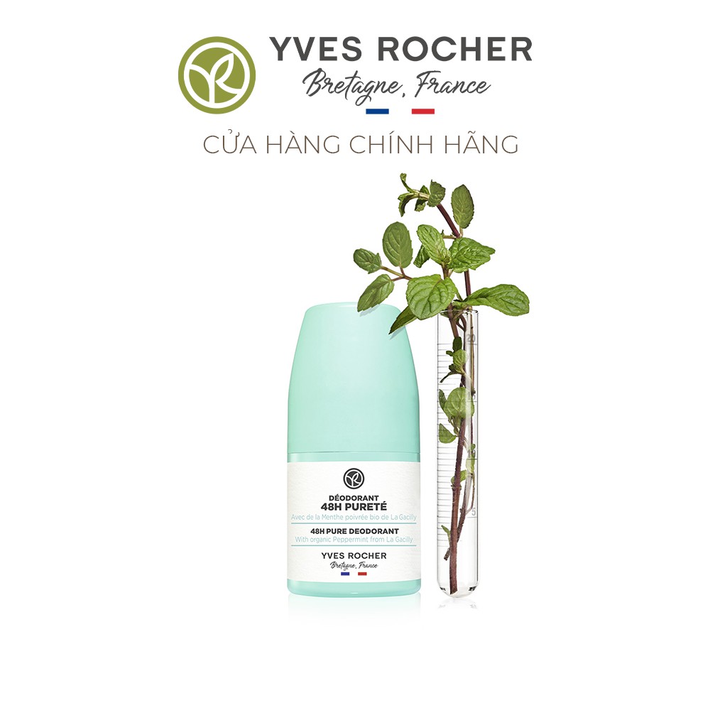 Lăn khử mùi Yves Rocher 48H PURE DEODORANT 50ML